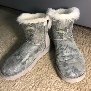 Snakeskin UGG Mini Bailey Bow Boots